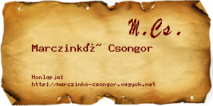Marczinkó Csongor névjegykártya