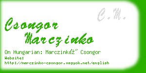 csongor marczinko business card